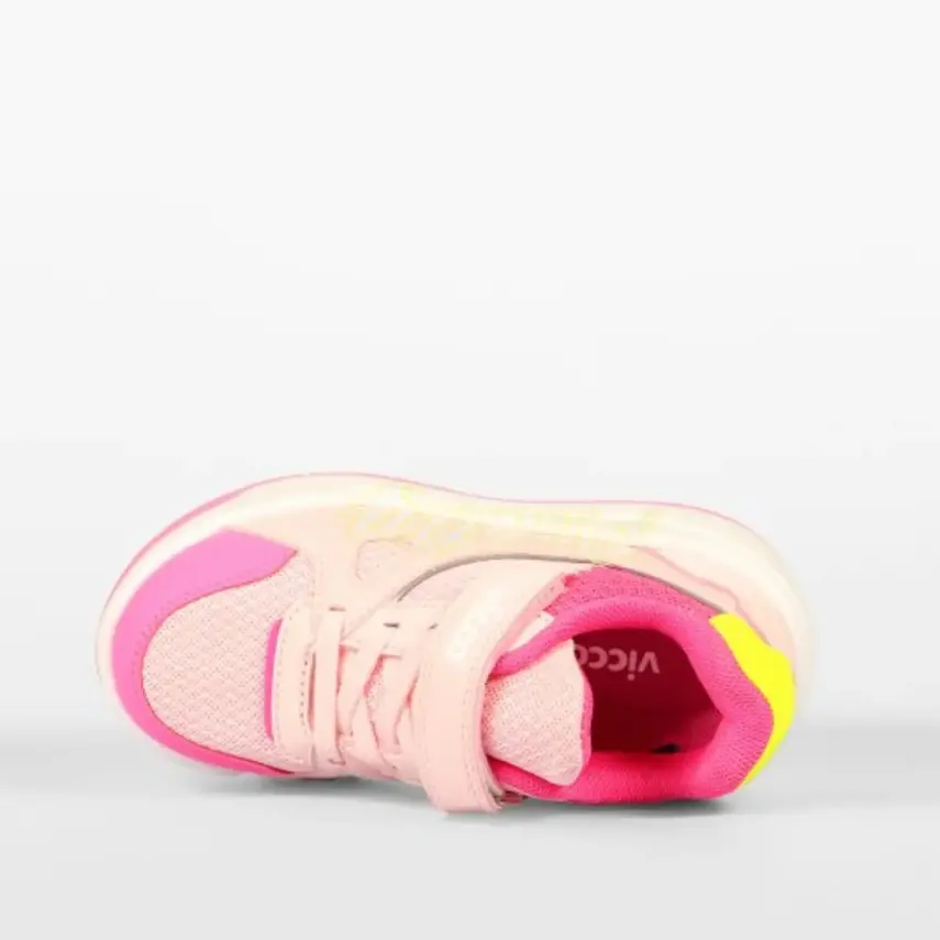Vicco Pretty Kız Çocuk Işıklı Spor Ayakkabı Patik Phylon Pudra - 5