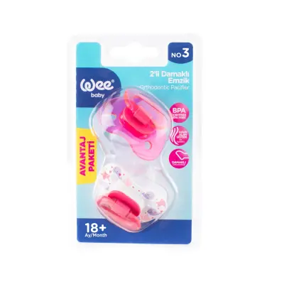 Wee Baby Damaklı Emzik 2li 18+ Ay - 5