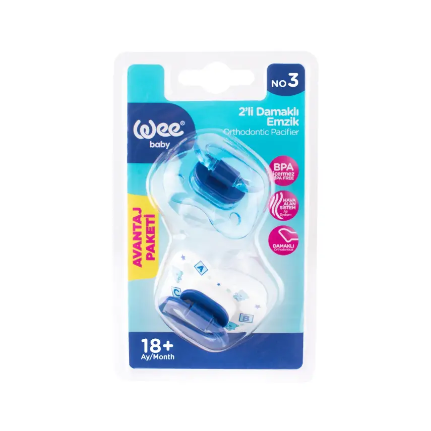 Wee Baby Damaklı Emzik 2li 18+ Ay - 8