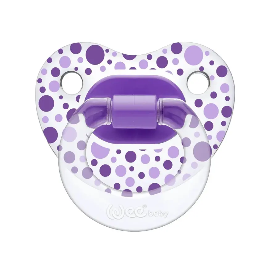 Wee Baby Şeffaf Desenli Damaklı Silikon Emzik 0+ Ay - 6