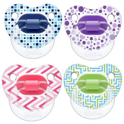 Wee Baby Şeffaf Desenli Damaklı Silikon Emzik 6+ Ay - 1