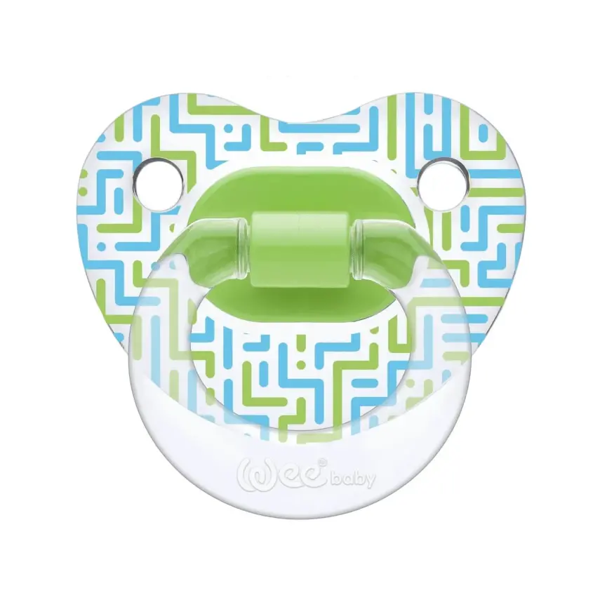 Wee Baby Şeffaf Desenli Damaklı Silikon Emzik 6+ Ay - 4