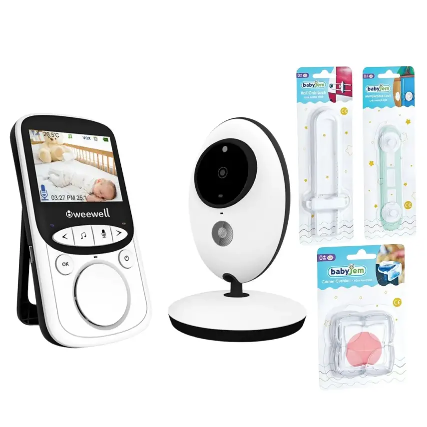 Weewell WMV815 Dijital Bebek Kamerası+Babyjem Evde Güvenlik Ürünleri - 1