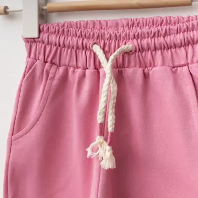 Winimo Kız Çocuk Eşofman Altı Kalpli Kedi Baskılı Pembe - 4