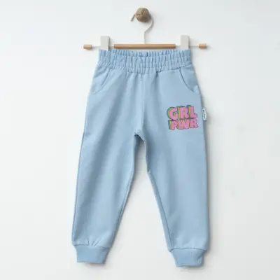 Winimo Kız Eşofman Altı Pwr Girl Baskılı Mavi 