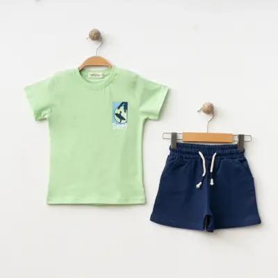 Winimo Surf Baskılı 2Li Erkek Çocuk Takım Fıstık Yeşili