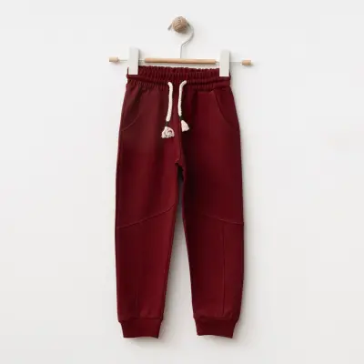 Winimo Unisex Çocuk Eşofman Altı Parçalı Basic Bordo