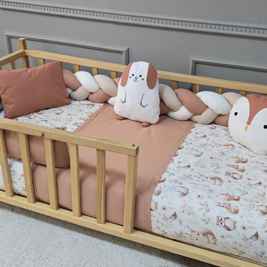 Yuar Baby Motessori Örgü Uyku Seti Somon Tavşan - 3