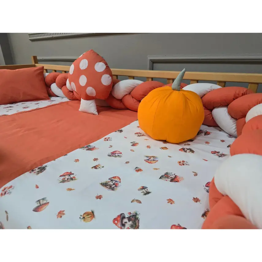 Yuar Baby Motessori Örgü Uyku Seti Turuncu Mantar - 5