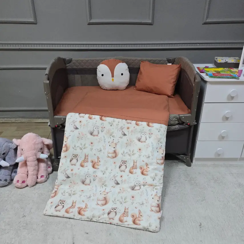 Yuar Baby Oyun Parkı 5 Parça Uyku Seti Somon Tavşan - 3