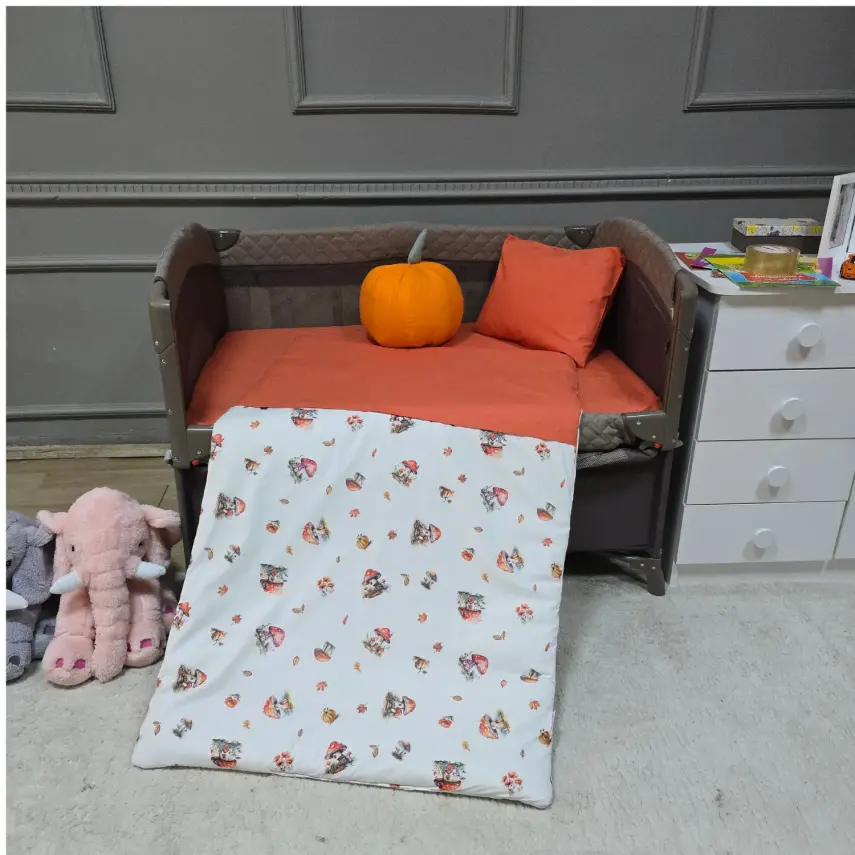 Yuar Baby Oyun Parkı 5 Parça Uyku Seti Turuncu Kabak - 4