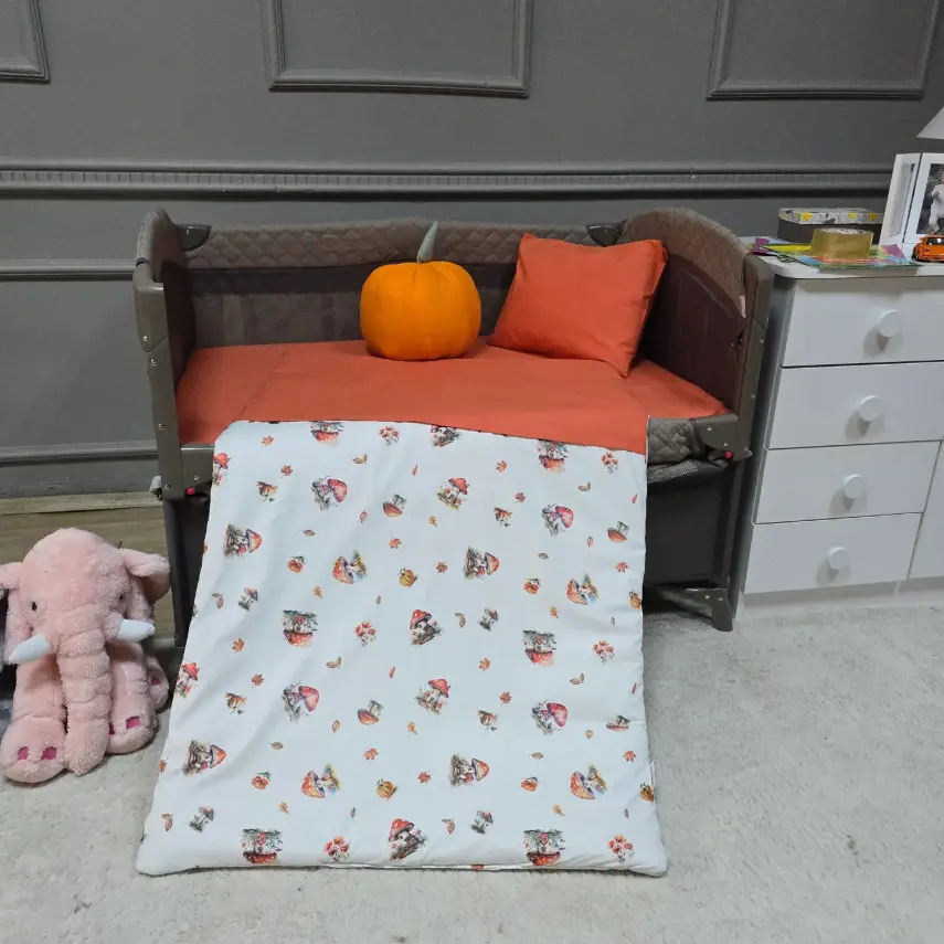 Yuar Baby Oyun Parkı 5 Parça Uyku Seti Turuncu Kabak - 5